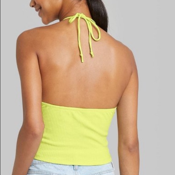 Wild Fable Lace-Up Front Versatile Tiny Halter - Picture 2 of 5